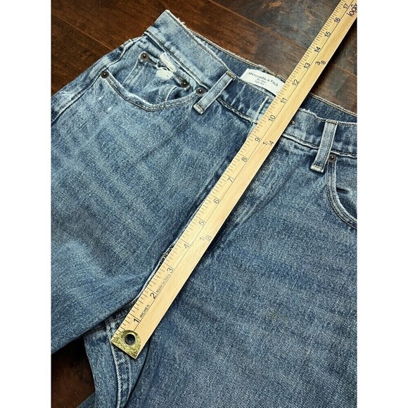 Abercrombie & Fitch The Mom High Rise Jean Sz 27/4Long Womens Distressed - Picture 5 of 6